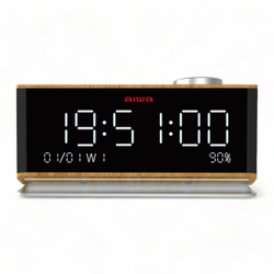 Fotoja e Orë Zgjuese Multifunksionale me Radio FM, 2 Alarma, Bluetooth, TF Card dhe Mikrofon AIWA CR-90BT