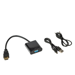 Fotoja e Kabllo pershtates HDMI ne VGA dhe AUX TECH TIME TT24014