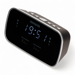 Fotoja e Orë Zgjuese me Radio FM, Dy Alarme dhe Mbushes USB AIWA CRU-19BK