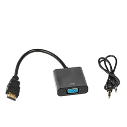Fotoja e Kabllo pershtates HDMI ne VGA dhe AUX TECH TIME TT24012