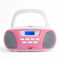 Fotoja e Radio Boombox Portativ me Bluetooth, CD dhe MP3 AIWA BBTU-300PK