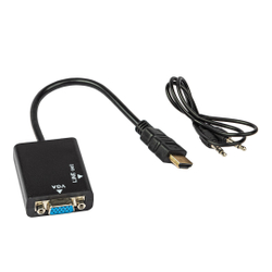Fotoja e Kabllo pershtates HDMI ne VGA dhe AUX TECH TIME TT24013