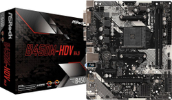 Fotoja e Pllakë amë Asrock B450M-HDV, AMD B450 Socket AM4 micro ATX