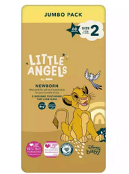 Fotoja e Pelena për fëmijë Little Angels Comfort & Protect, Numer 2, Jumbo Pack, (60 copë, 4–8 kg)