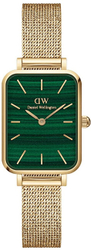 Fotoja e Orë dore për femra Daniel Wellington Quadro 20 x 26 Pressed Sheffield Evergold Emerald DW00100561, e artë