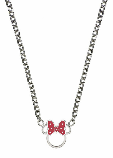Fotoja e Qafore për fëmijë Disney Minnie Mouse, e argjendtë/kuqe
