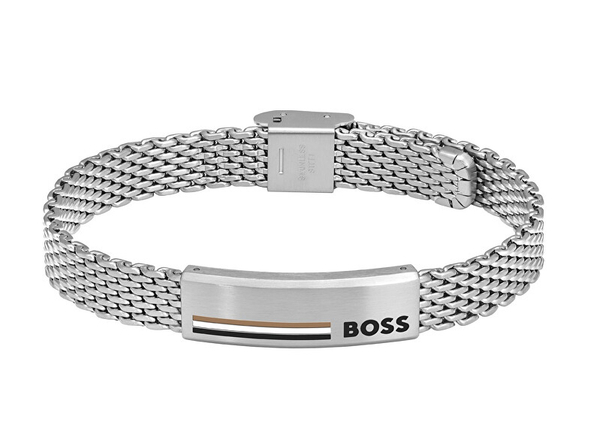 Fotoja e Byzylyk për meshkuj Hugo Boss Mesh 1580611, i argjendtë