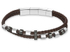 Fotoja e Byzylyk lëkure për meshkuj Police Freeway Double Leather Bracelet PEAGB0035604, i kaftë, Picture 1