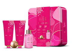 Fotoja e Set Xhel dushi 50 ml, Krem trupi 50 ml, Krem duarsh 50 ml dhe Top banje shkëlqyes 25 g Grace Cole Vanilla & Almond