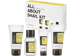 Fotoja e Set CosRx All About Snail Kit, xhel pastues për fytyrë 20 ml + esencë për fytyrë 30 ml + krem për sytë 5 ml + krem rigjenerues 20 g