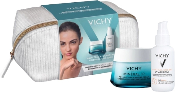 Fotoja e Set Vichy Mineral 89 kVI745 Krem fytyre 50 ml + Xhel 40 ml + Çantë kozmetike