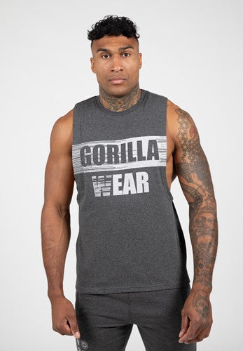 Fotoja e Lopez Drop Armhole Tank Top - Dark Gray Melange, XL