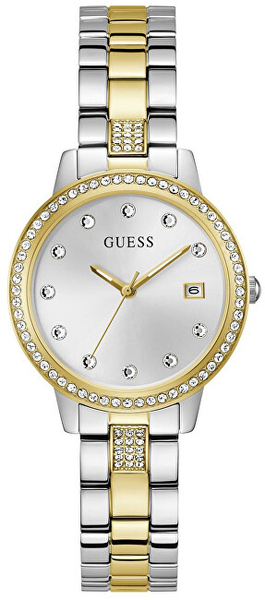 Fotoja e Orë dore për femra Guess Heartless GW0725L1, e argjendtë/artë