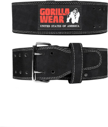 Fotoja e Gorilla Wear 4 Inch Leather Lifting Belt - Black, S/M
