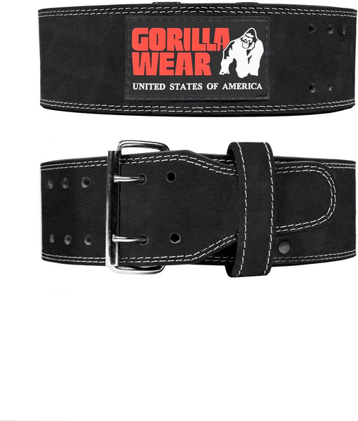 Fotoja e Gorilla Wear 4 Inch Leather Lifting Belt - Black, S/M