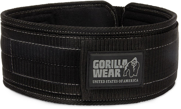 Fotoja e Gorilla Wear 4 Inch Nylon Lifting Belt - Black/Gray, S/M