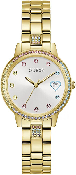 Fotoja e Orë për femra Guess Three of Hearts GW0657L2, e artë