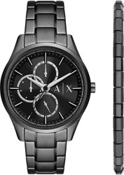 Fotoja e Orë dhe byzylyk për meshkuj Armani Exchange, e zezë