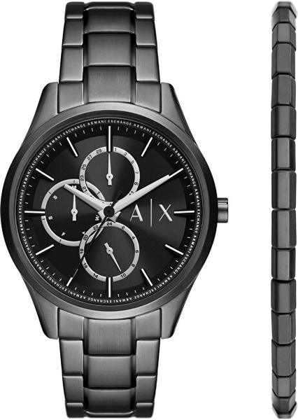 Fotoja e Orë dhe byzylyk për meshkuj Armani Exchange, e zezë