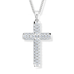 Fotoja e Qafore për femra Modesi Cross M00141, e argjendtë