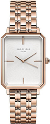 Fotoja e Orë dore për femra Rosefield The Octagon White Sunray Steel Rose Gold OCWSRG-O42, ari rozë