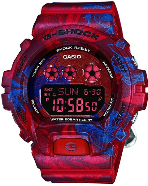 Fotoja e Orë për meshkuj Casio G-SHOCK GMD-S6900F-4ER, e kuqe/kaltër