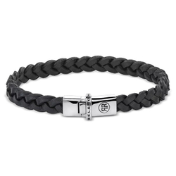 Fotoja e Byzylyk për meshkuj Rebel&Rose RR-L0170-S, 19cm, e zezë/argjendtë