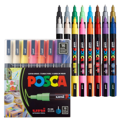 Fotoja e Uni-Marker Set Posca Pc-5M Basic Colors 16/1