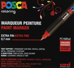 Fotoja e Uni-Marker Set Posca Pc-1M Basic Colors 8/1