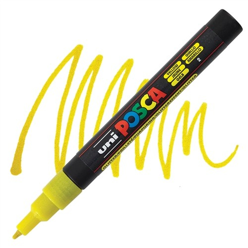 Fotoja e Uni-Marker Pc-3Ml Posca Glitter Yellow