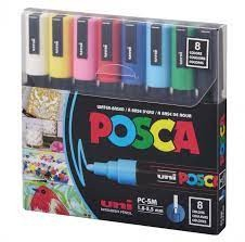 Fotoja e Uni-Marker Set Posca Pc-5M Basic Colors 8/1