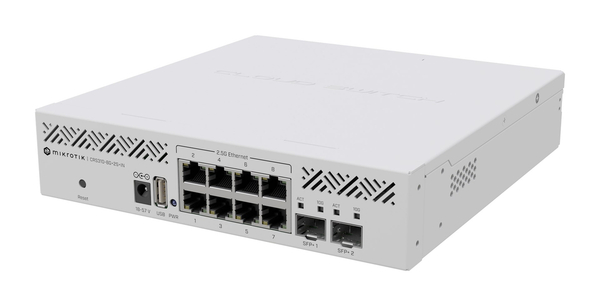 Fotoja e Switch Mikrotik CRS310-8G+2S+IN 10p, 2.5G, Multigigabit, 10G, i bardhë
