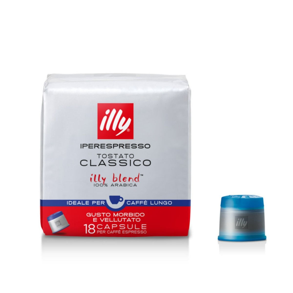 Fotoja e Illy Lungo Classico BLUE, përzierje kompatibile me Illy® Iperespresso (18 kapsula)