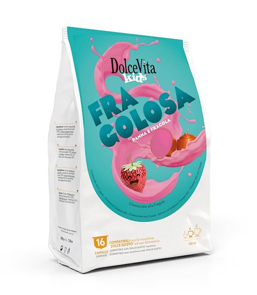Fotoja e Dolce Vita Kids Fragolosa, përzierje kompatibile me Dolce Gusto® (16 kapsula)