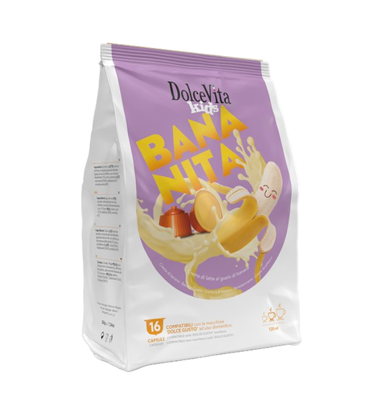 Fotoja e Dolce Vita Kids Bananita, përzierje kompatibile me Dolce Gusto® (16 kapsula)