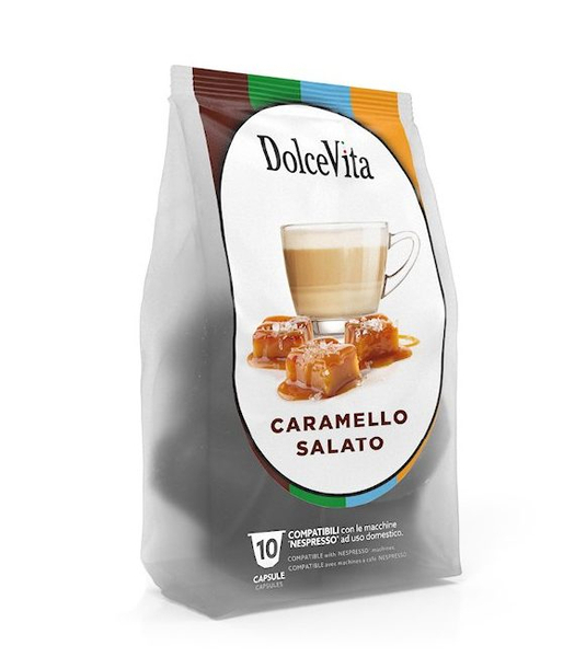 Fotoja e Dolce Vita Caramel Salted, përzierje kompatibile me Nespresso® (10 kapsula)