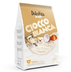 Fotoja e Dolce Vita Kids çokollatë e bardhë, përzierje kompatibile me Dolce Gusto® (16 kapsula)