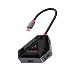 Fotoja e USB Hub White Shark Hexagon, 6në1, i zi