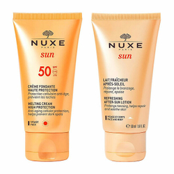 Fotoja e Set Nuxe Sun Facial Melting Cream Gift Set, krem SPF50 50 ml + losion freskues pas diellit 50 ml