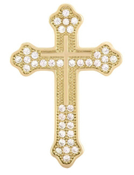 Fotoja e Brosh Troli Cross, i artë