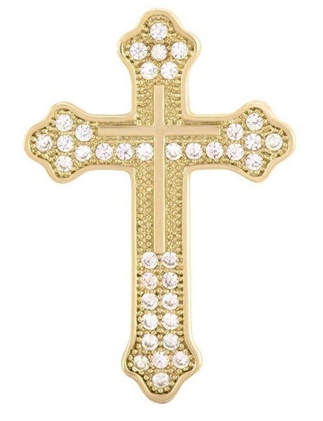 Fotoja e Brosh Troli Cross, i artë