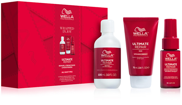 Fotoja e Set Wella Professionals Ultimate Repair Shampo flokësh 100 ml + Maskë flokësh 74 ml + Trajtues 30 ml