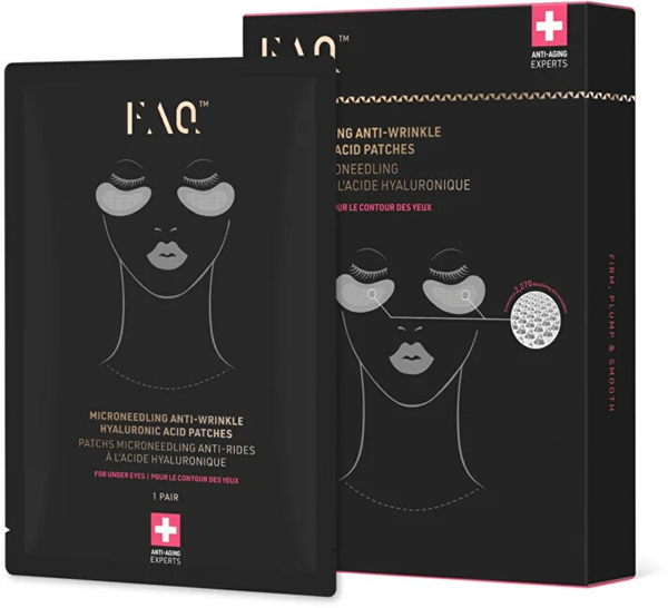 Fotoja e Fasho për lëkurën nën sy Foreo Microneedling Anti-Wrinkle Hyaluronin Acid Patches FAQ, 3 x 2 copë