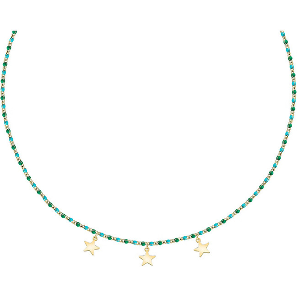 Fotoja e Qafore për femra La Petite Story Stylish Friendship Star Necklace LPS10ARR12, i artë/kaltër/gjelbër