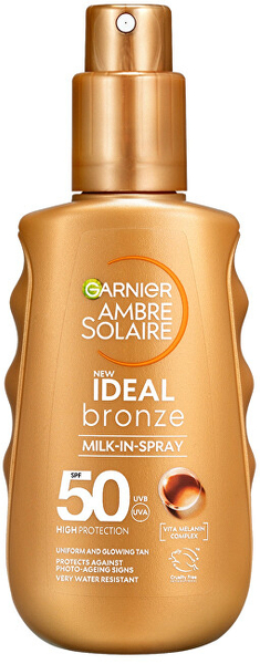Fotoja e Sprej qumësht për mbrojtje ndaj diellit Garnier SPF 50 Ideal Bronze, 150 ml