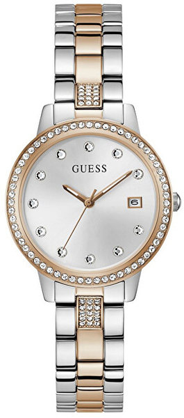 Fotoja e Orë për femra GUESS Heartless GW0725L2, e argjendtë/artë