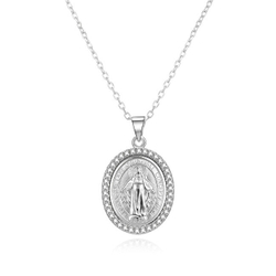 Fotoja e Qafore për femra Agato Madonna AGS1603/47, e argjendtë