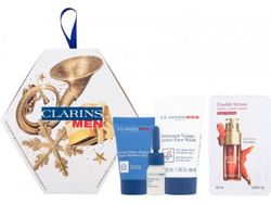 Fotoja e Set për meshkuj Calrins ClarinsMen Recruit Kit, xhel pastrues pvr fytyrë 30 ml + balsam për fytyrë 12 ml + serum 0.9 ml