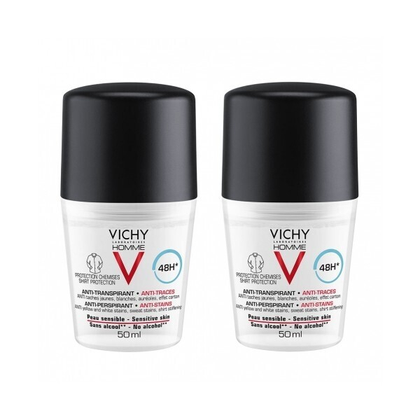 Fotoja e Set Antiperspirant roll-on Homme 48h x 2 Vichy