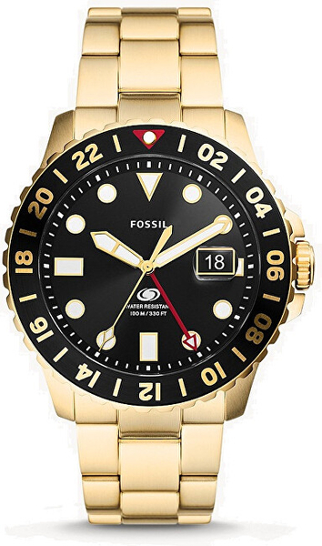 Fotoja e Orë për meshkuj Fossil Blue GMT FS5990, e artë/zezë